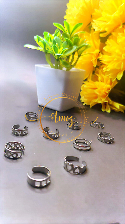 A Pack of 10 Pieces Toes Rings |  Adjustable |  Annz Collection