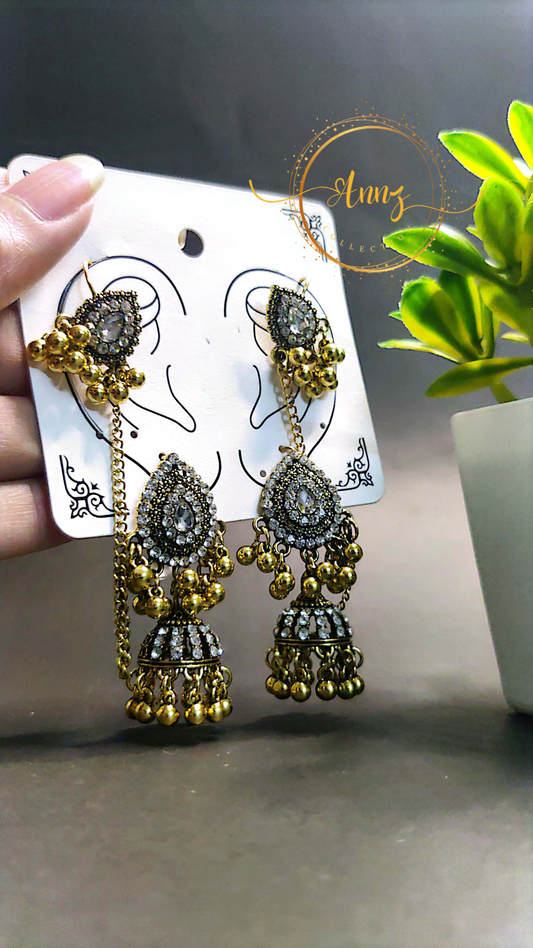 Devdas Style Jhumka with sahary | Annz Collection