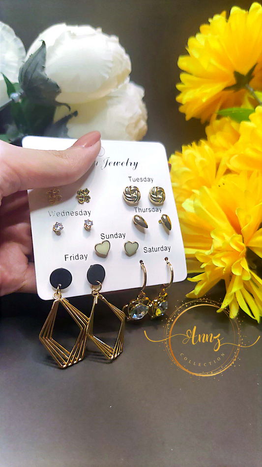 Pack of High Quality Ear Studs| Annz Collection