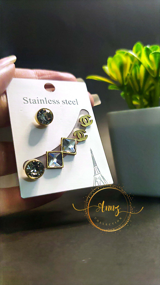 High Quality Stainless Steel Ear Studs  |  Annz Collection