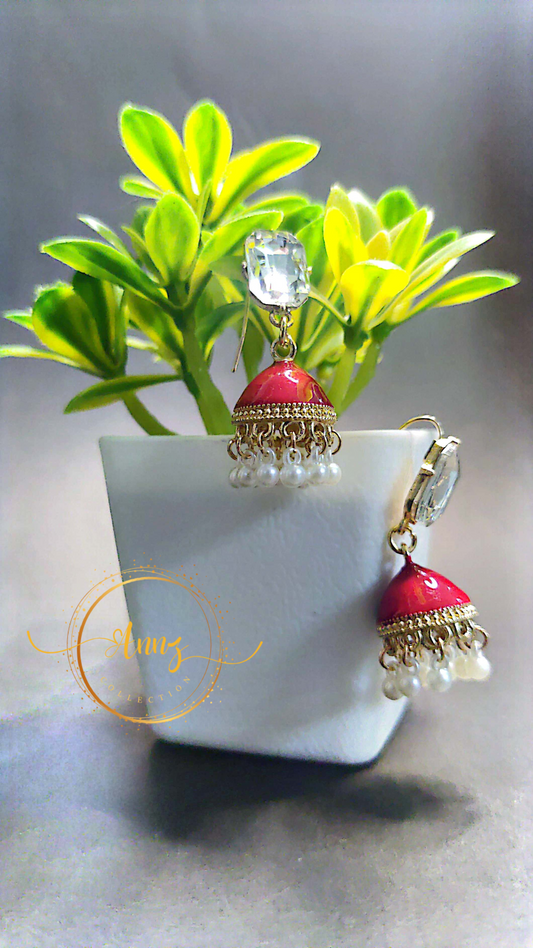 Traditional Jhumka with Pearls |  Annz Collection