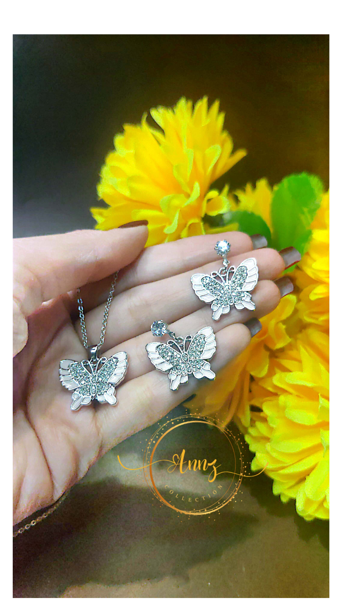 High Quality Butterfly 🦋 Pendant Set