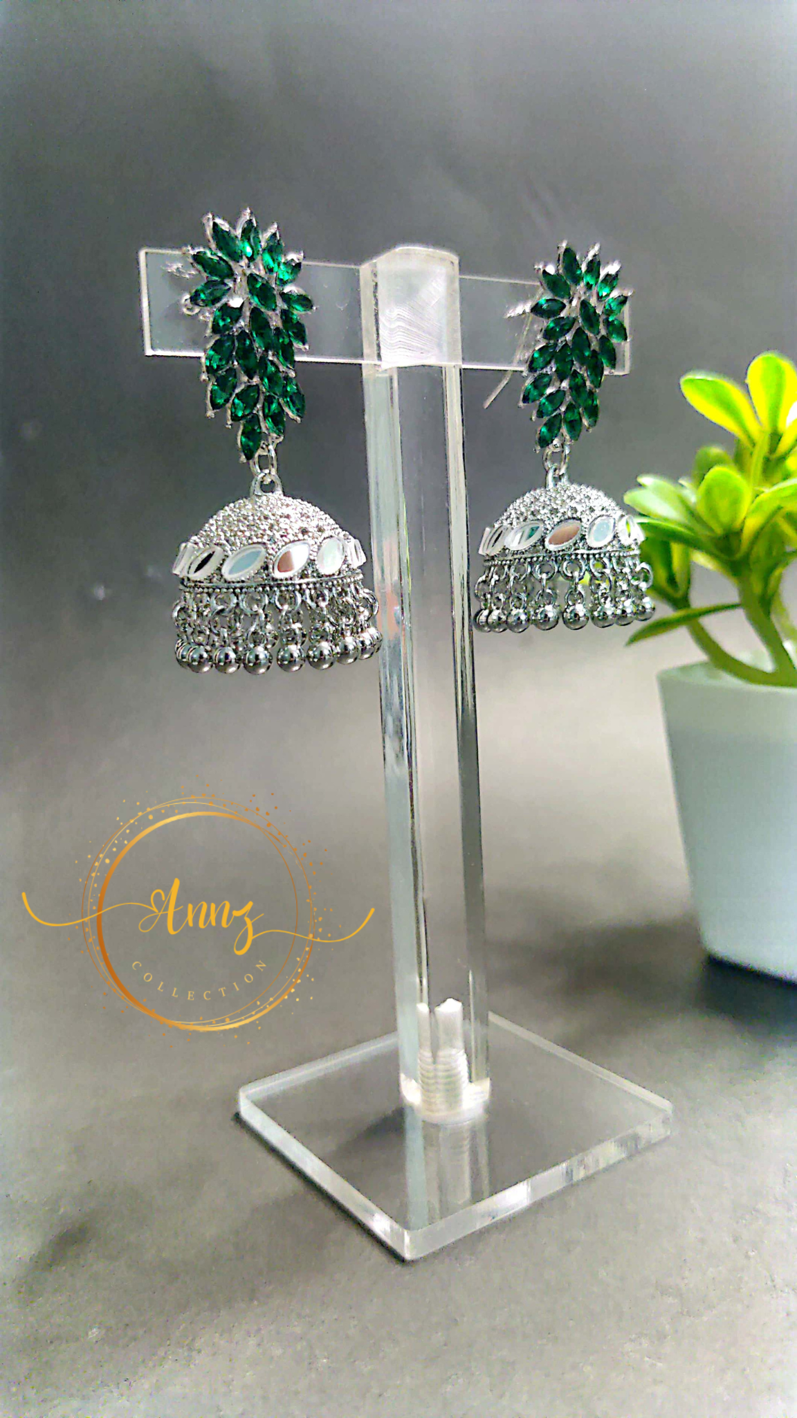 🌿 Leaf Style Jhumka  |  Annz Collection