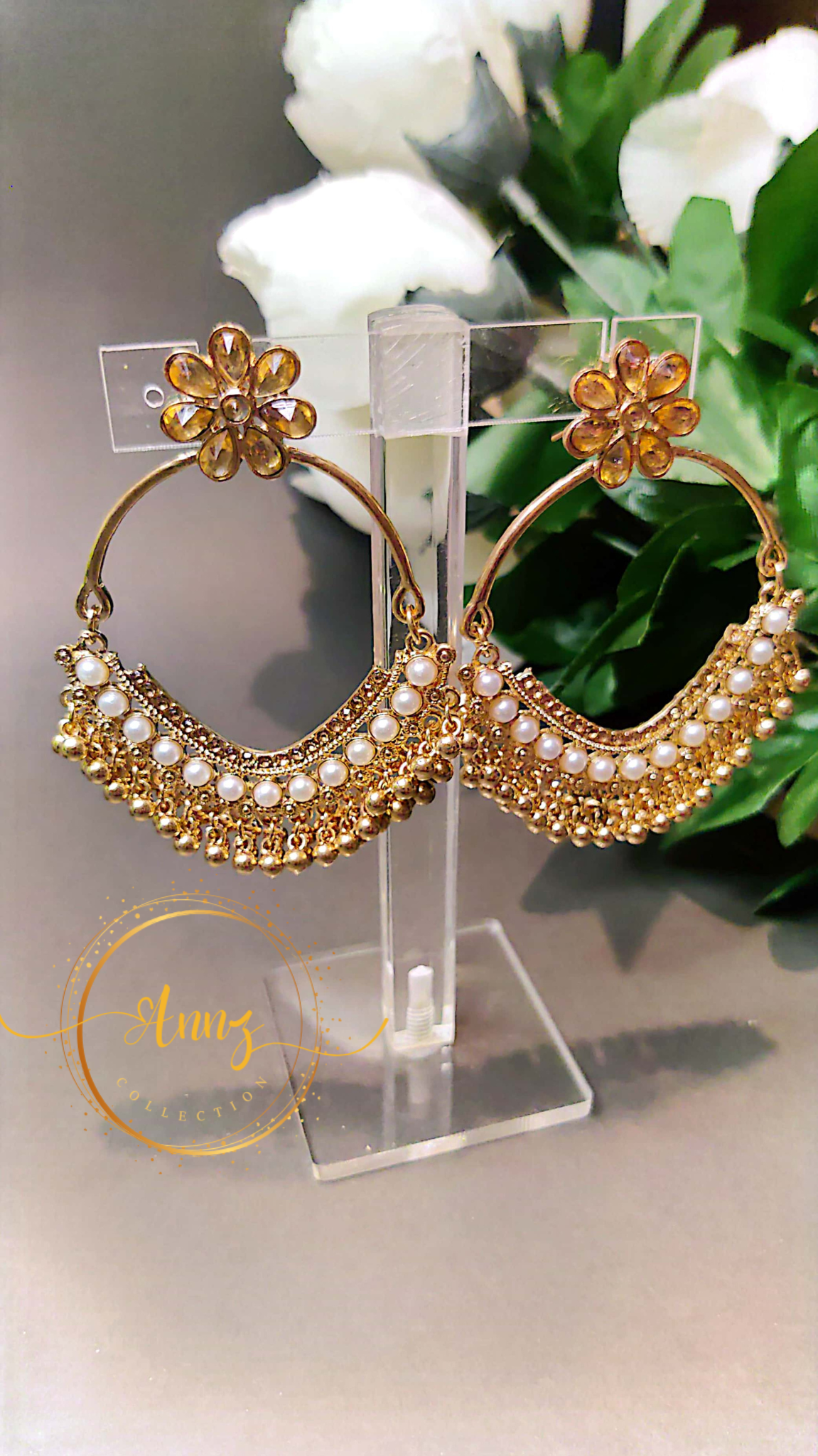 Traditional Kundan Style Baali |  Annz Collection